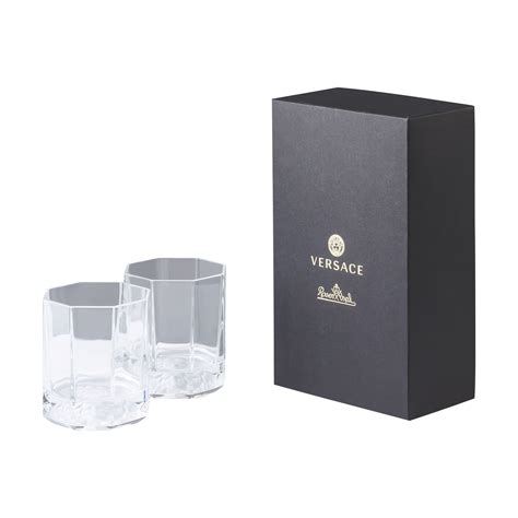 versace silver rim bohemia wisky glass|Versace Medusa Lumiere Whiskey Glass .